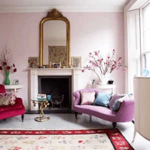 Orchid and pink Modern-Living-Room---Livingetc-photo by Jake Curtis - saved by little luxury list