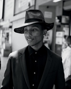 Pharrell Williams in fedora for WSJ Magazine September 2014