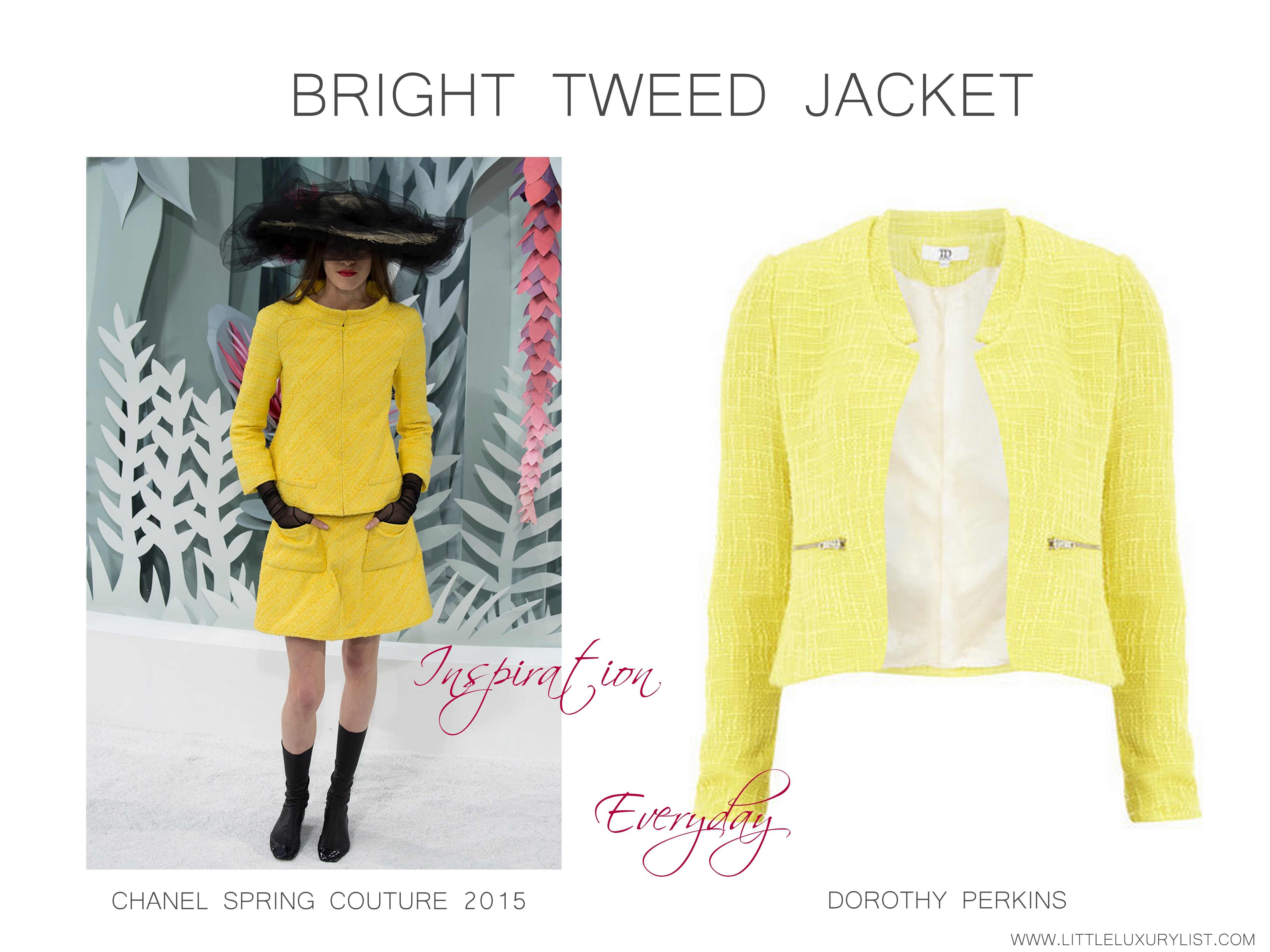 Bright Tweed Jacket Chanel Couture Spring 2015 Inspiration