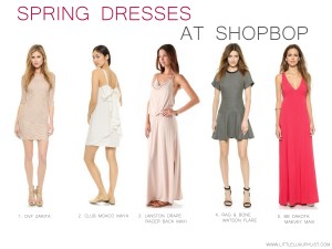 Shopbop spring dresses by little luxury list