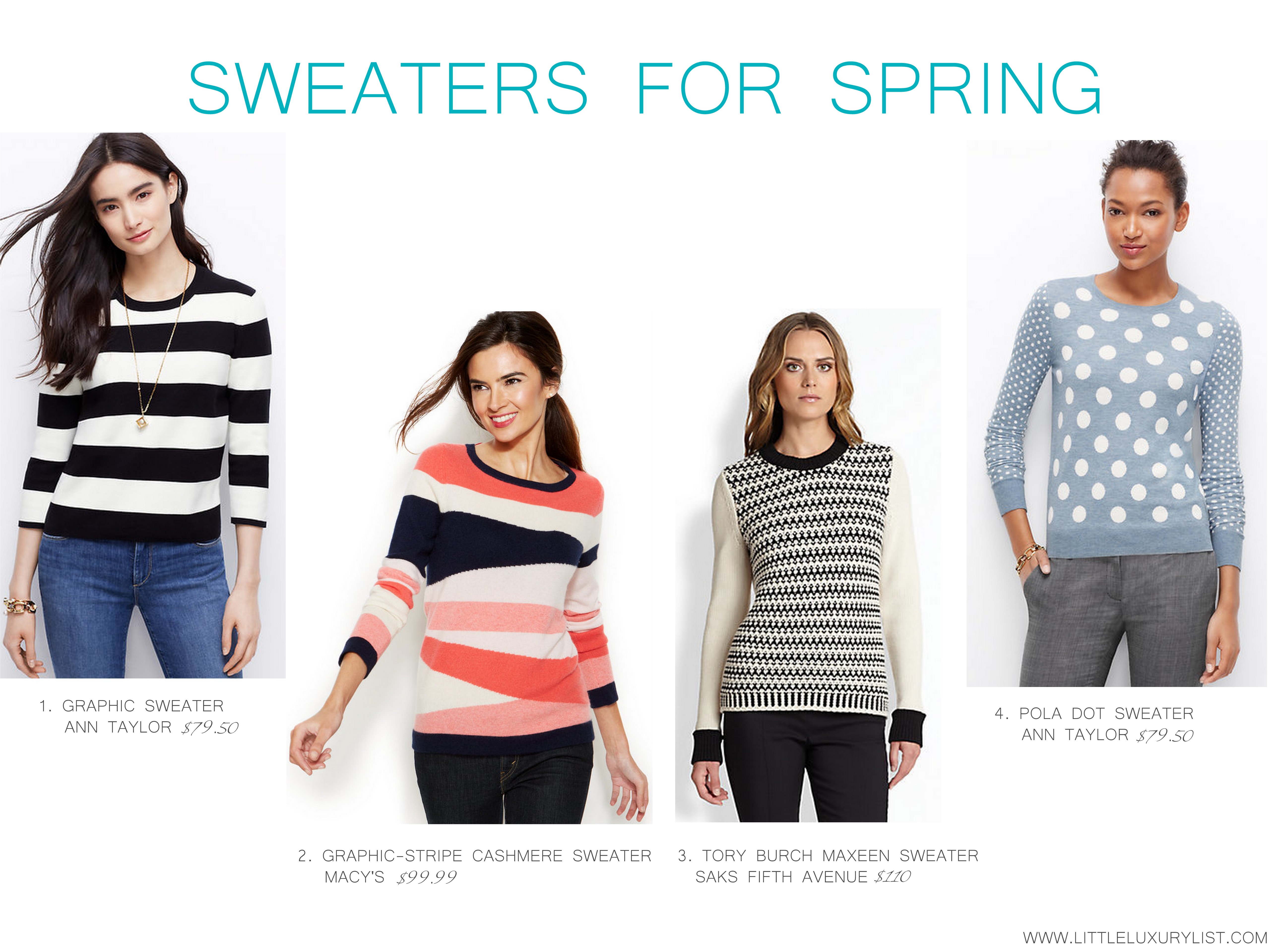 Sweaters for spring by little luxury list