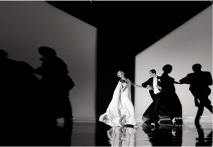 Dance shadows 2 Karen Elson and Christopher Niquet shot by Steven Meisel for Vogue Italia April 2015