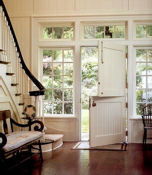 Dutch door with large windows on country living.com