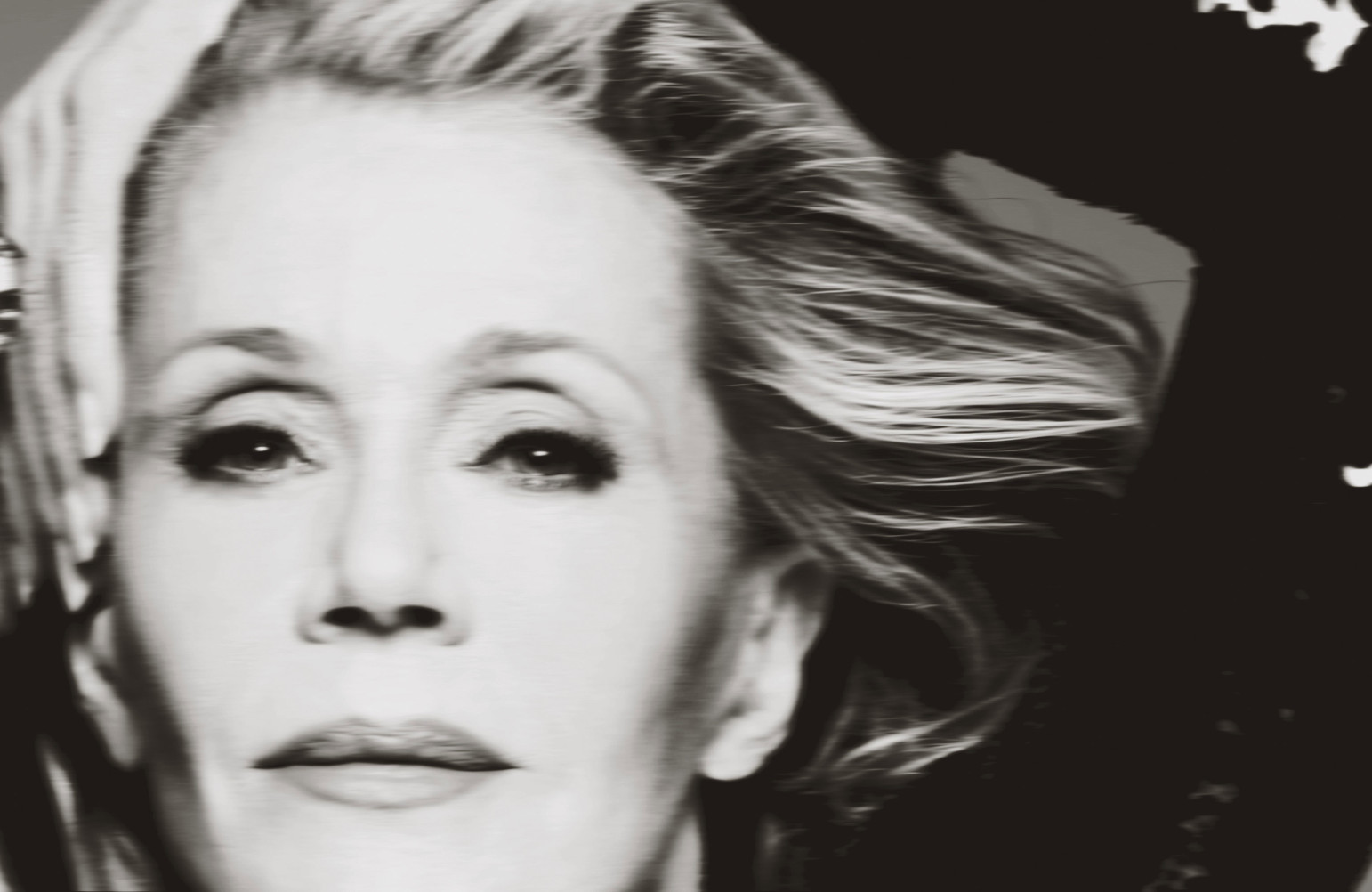 Jane Fonda blurred black and white shot by Steven Meisel for W Magazine June July 2015