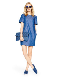 Kate Spade Quilted chambray shift dress