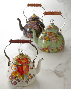 Mackenzie-Childs flower market three quart tea kettle