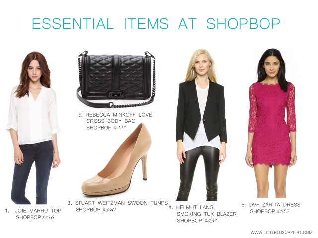 Essential items at Shopbop by little luxury list