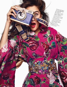 Elle Italia February 2016 by Alexey Hay Dolce & Gabbana floral top