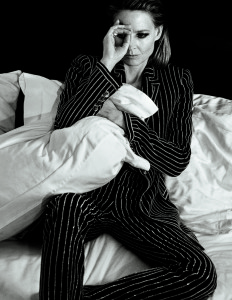 Jodie Foster in bed in Interview Magazine March 2016 shot by Mikael Jansson