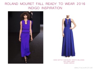 Roland Mouret Fall 2016 Ready to Wear indigo inspiration