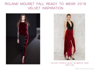 Roland Mouret Fall 2016 Ready to Wear velvet inspiration