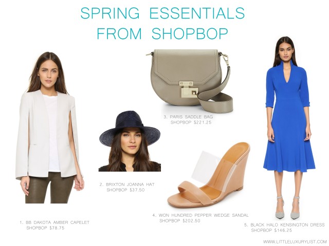 Spring essentials from Shopbop by little luxury list