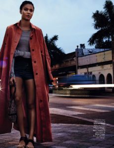 Kyra Green Elle Spain May 2016 Roberto Cavalli coat