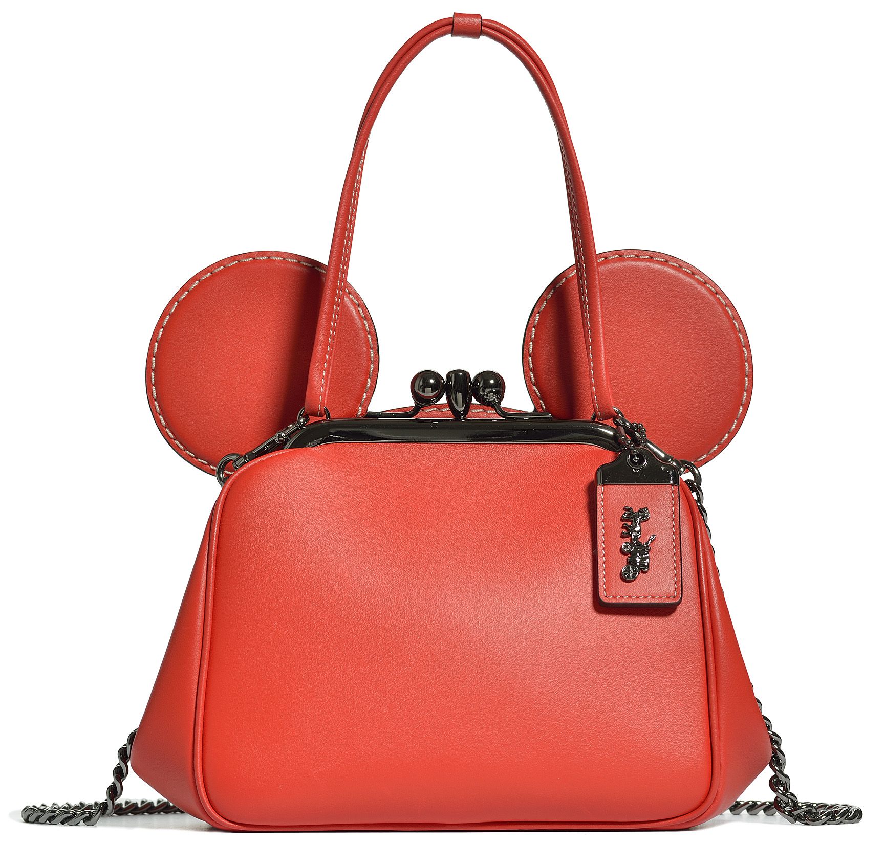 Disney x Coach Mickey Mouse Collaboration red purse with Mickey ears