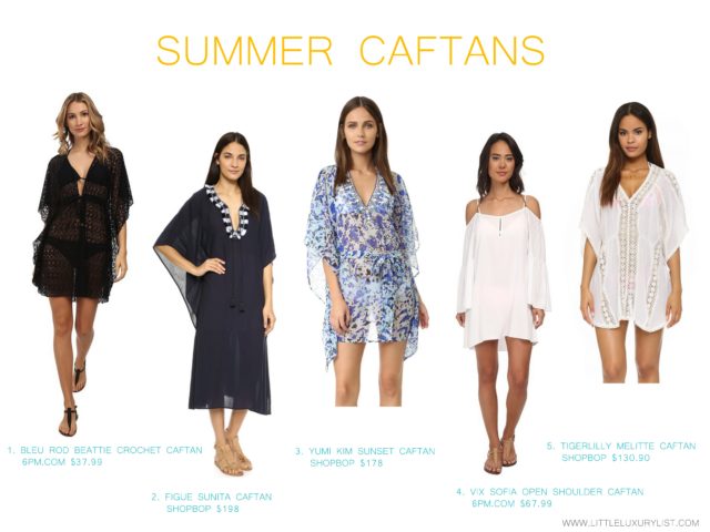 Summer caftans by little luxury list