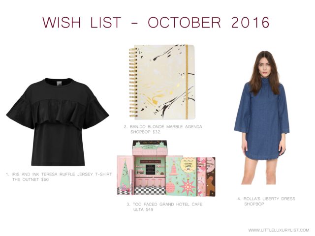 Wish List - October 2016