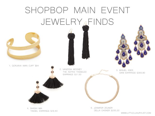 Early holiday shopping during Shopbop Main Event jewelry finds