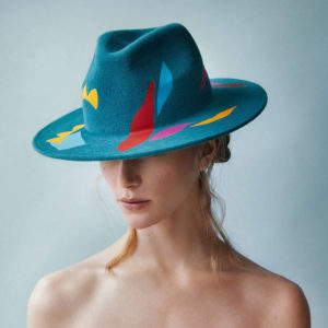 laura apsis livens decorated hats teal