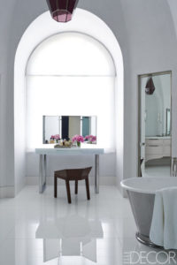 the best white bathrooms Lori Laughlin on Elle Decor