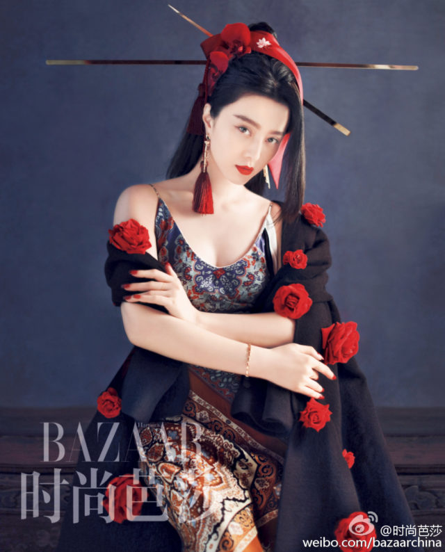 Fan Bingbing for Harper's Bazaar China 30th Anniversary October 2016 roses
