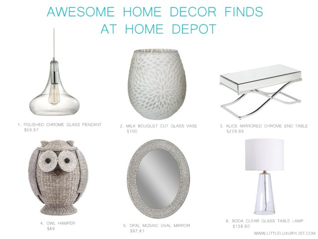 Awesome home decor finds at Home Depot by little luxury list