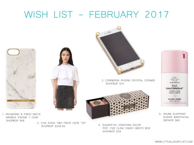 Wish list - February 2017 by little luxury list