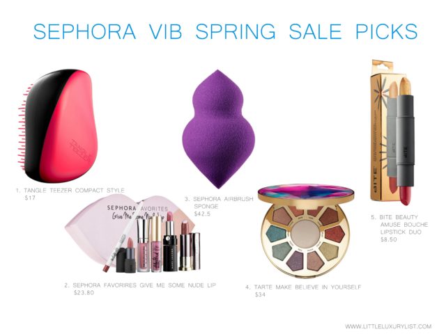 Sephora VIB Spring Sale picks by little luxury list