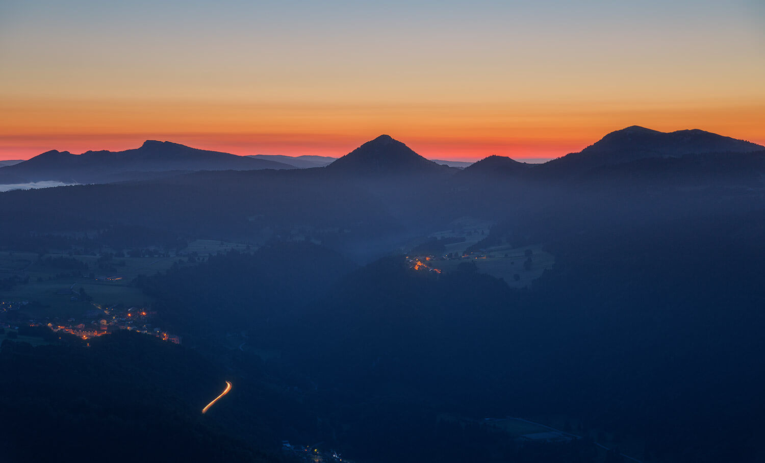 Dawn in the Mont d’Or by Aurélien Billois mountains