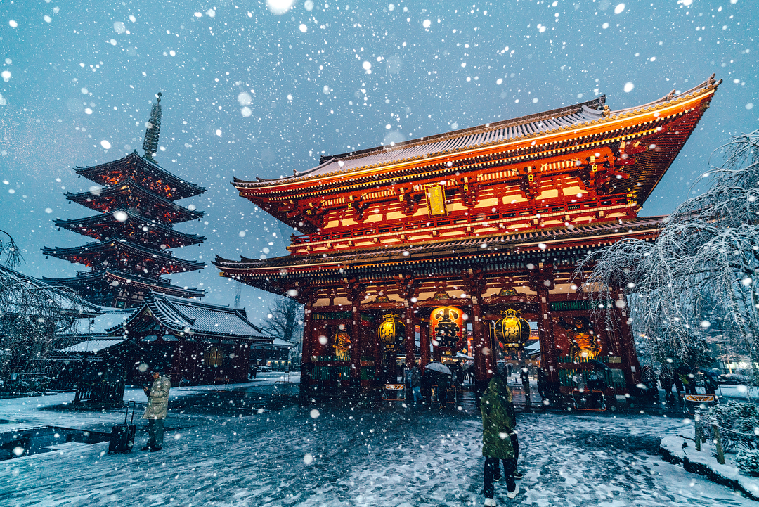 Winter in Tokyo by yuichi yokota temple