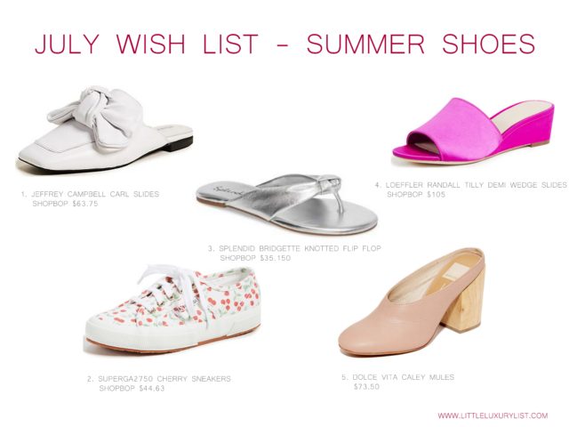 July wish list - summer shoes