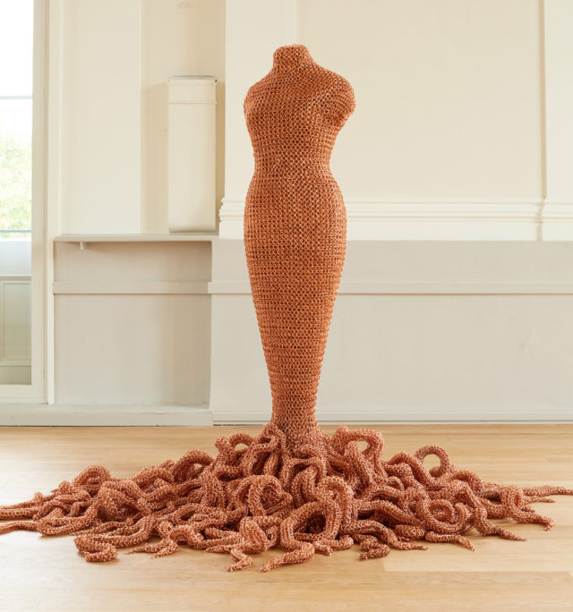 Garment Sculptures by Susie MacMurray - copper chainmail