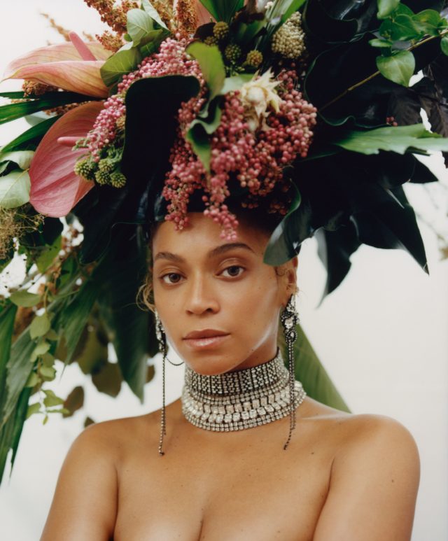 Beyoncé by Tyler Mitchell for US Vogue September 2018 - floral headpiece