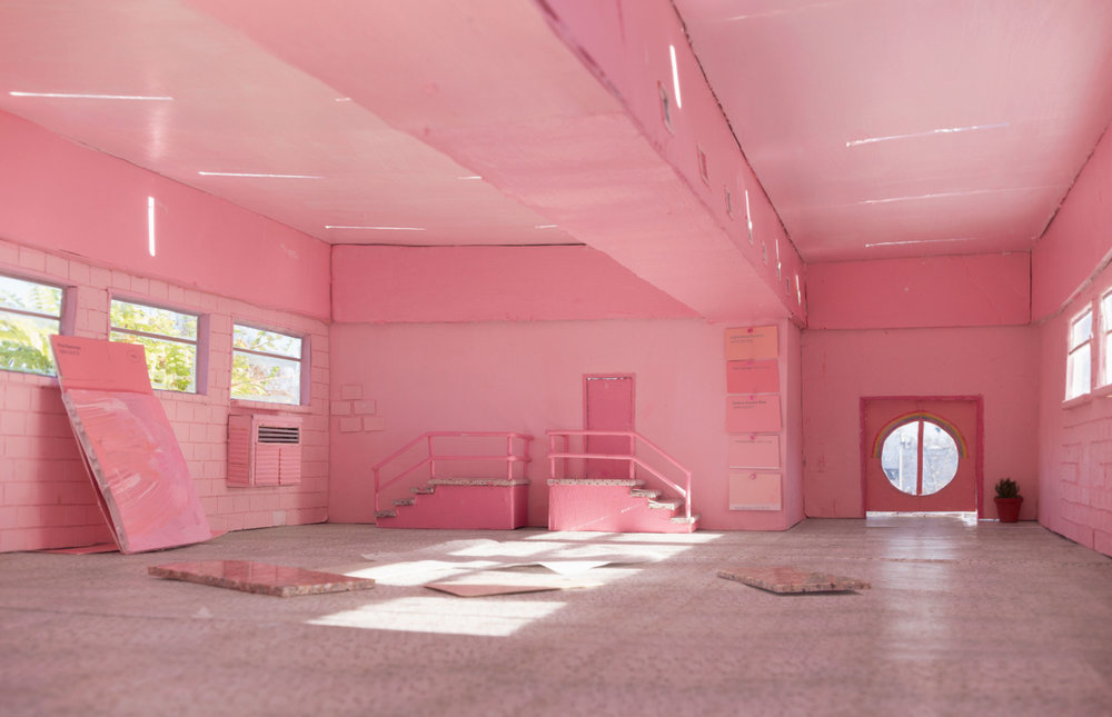 Colorful spaces by Anna Carey - Pink Flamino