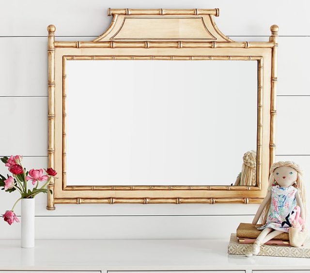 Lilly Pulitzer for Pottery Barn gold cane mirror